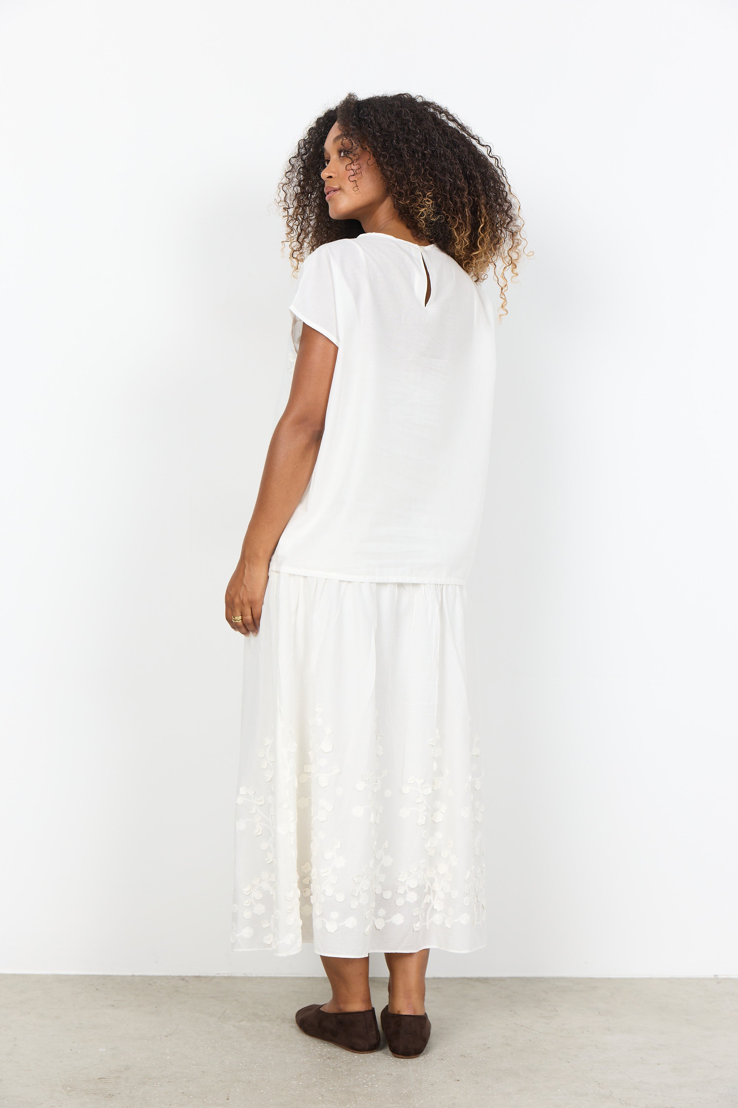 SOYA CONCEPT FAHIMA COTTON EMBROIDERED SHIRT