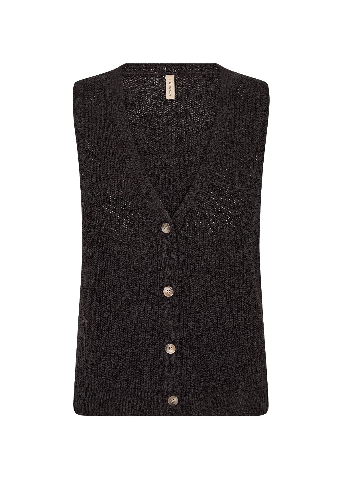 SOYA CONCEPT FELIZIA OPEN KNIT VEST TOP