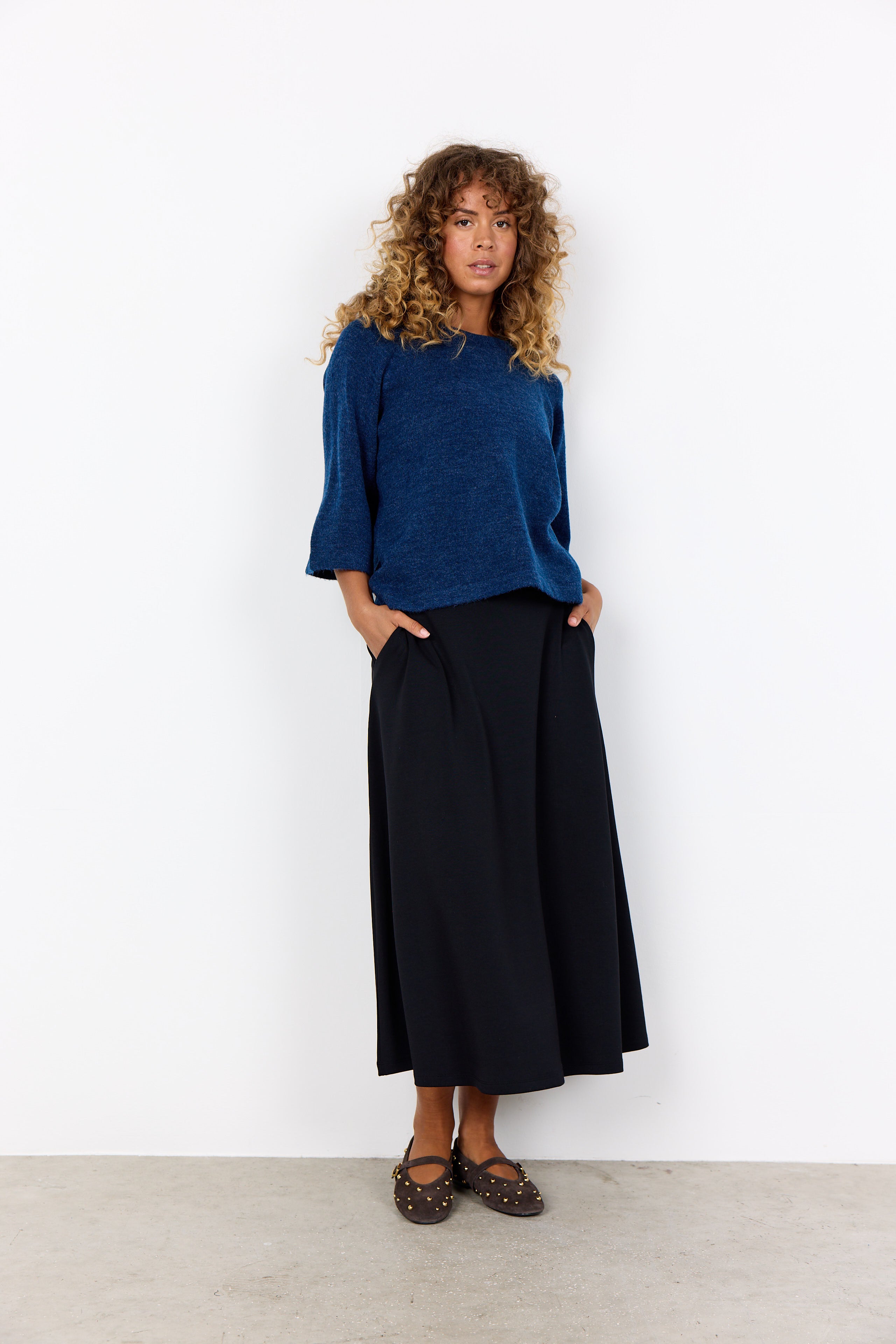 SOYA CONCEPT BANU FLOWY MIDI SKIRT