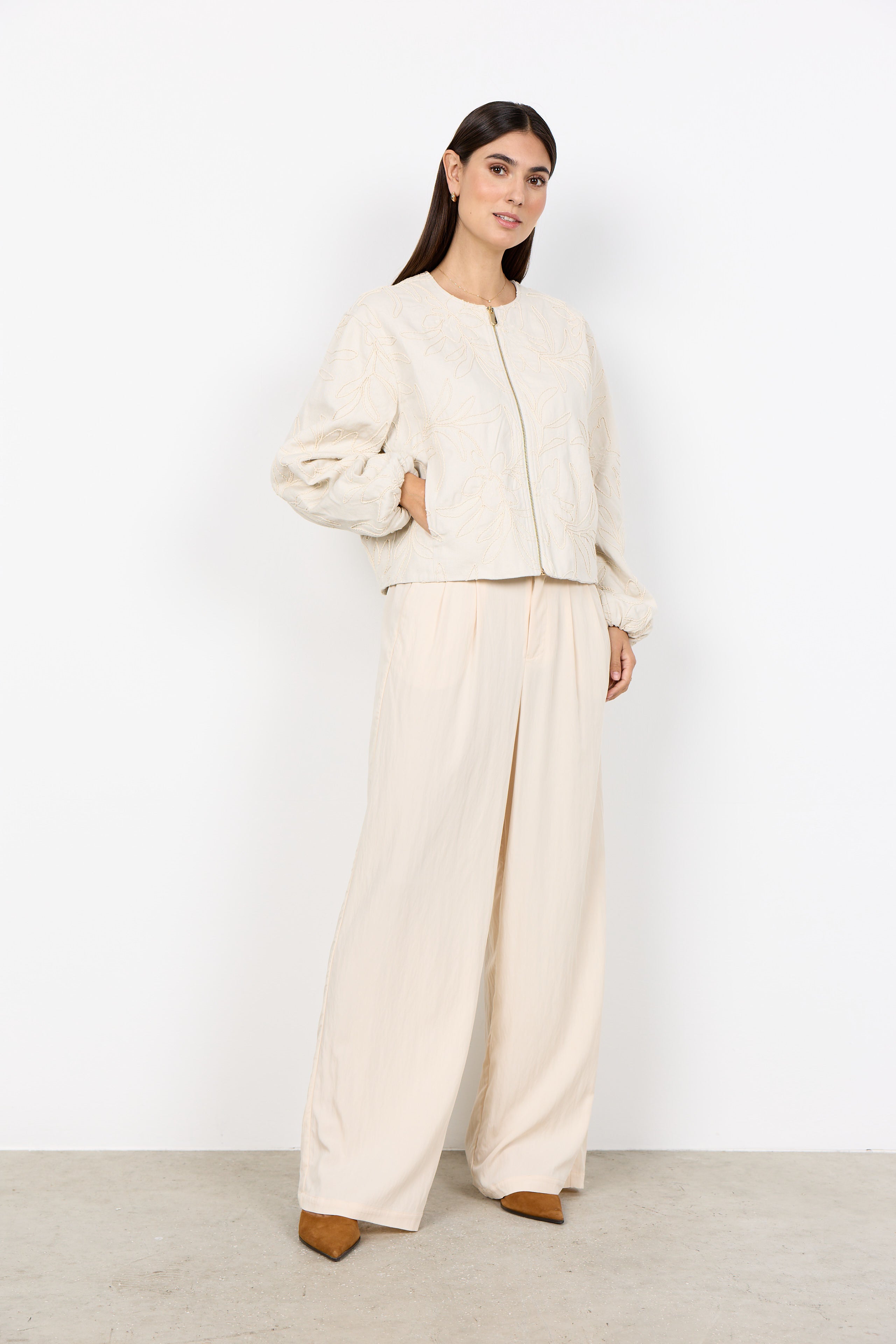 SOYA CONCEPT GERDA COTTON EMBROIDERED JACKET