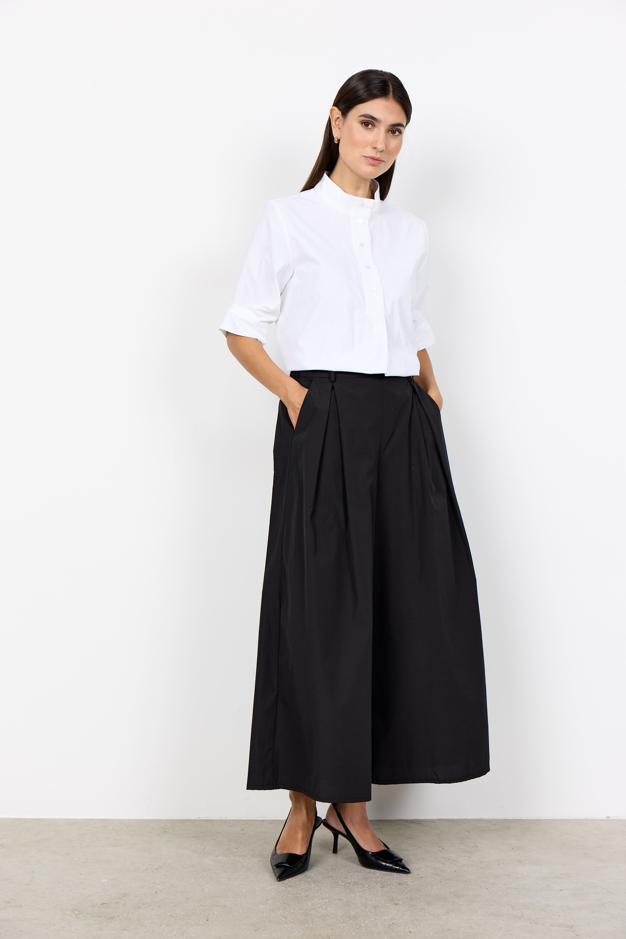 SOYA CONCEPT NETTI WIDE LEG CROPPED PANTS