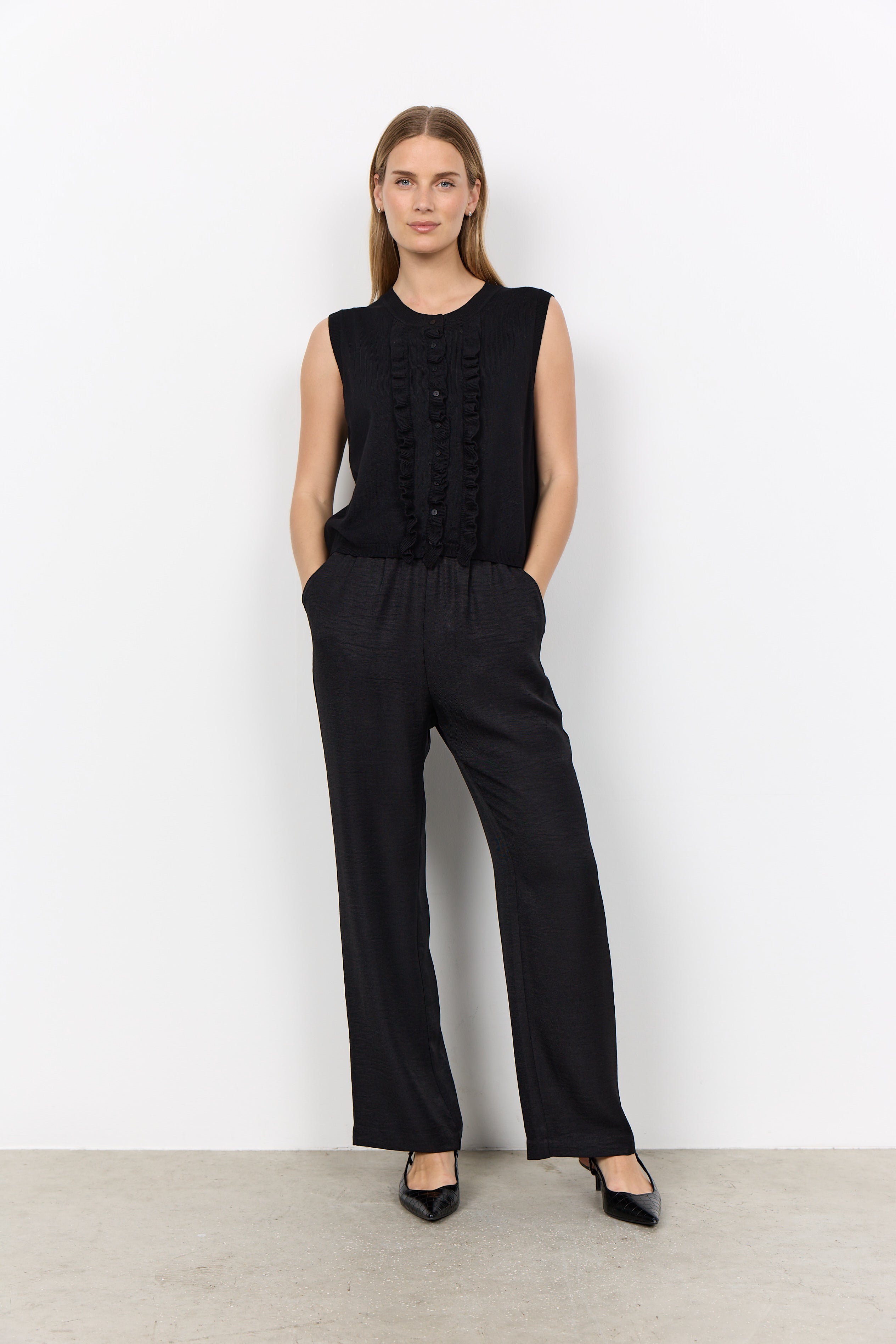 SOYA CONCEPT DOLLIE RUFFLED TANK TOP