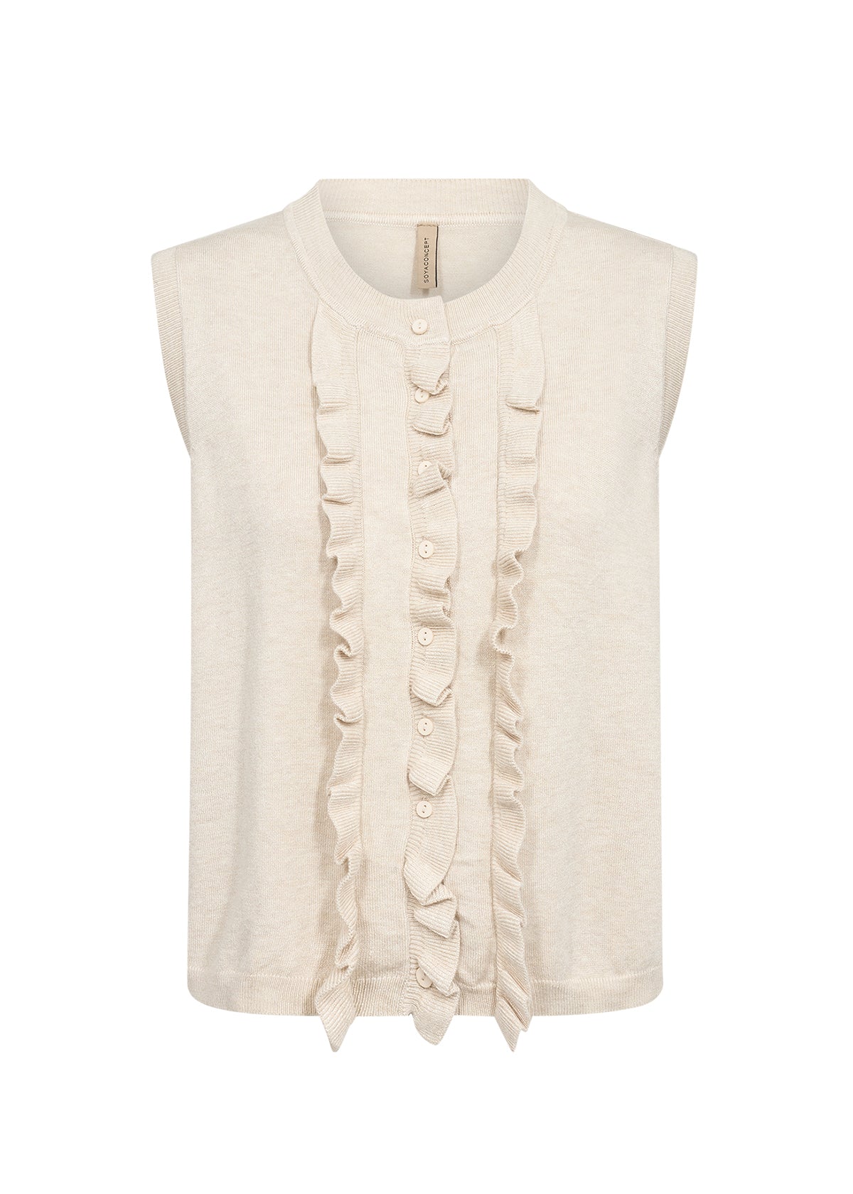 SOYA CONCEPT DOLLIE RUFFLED TANK TOP
