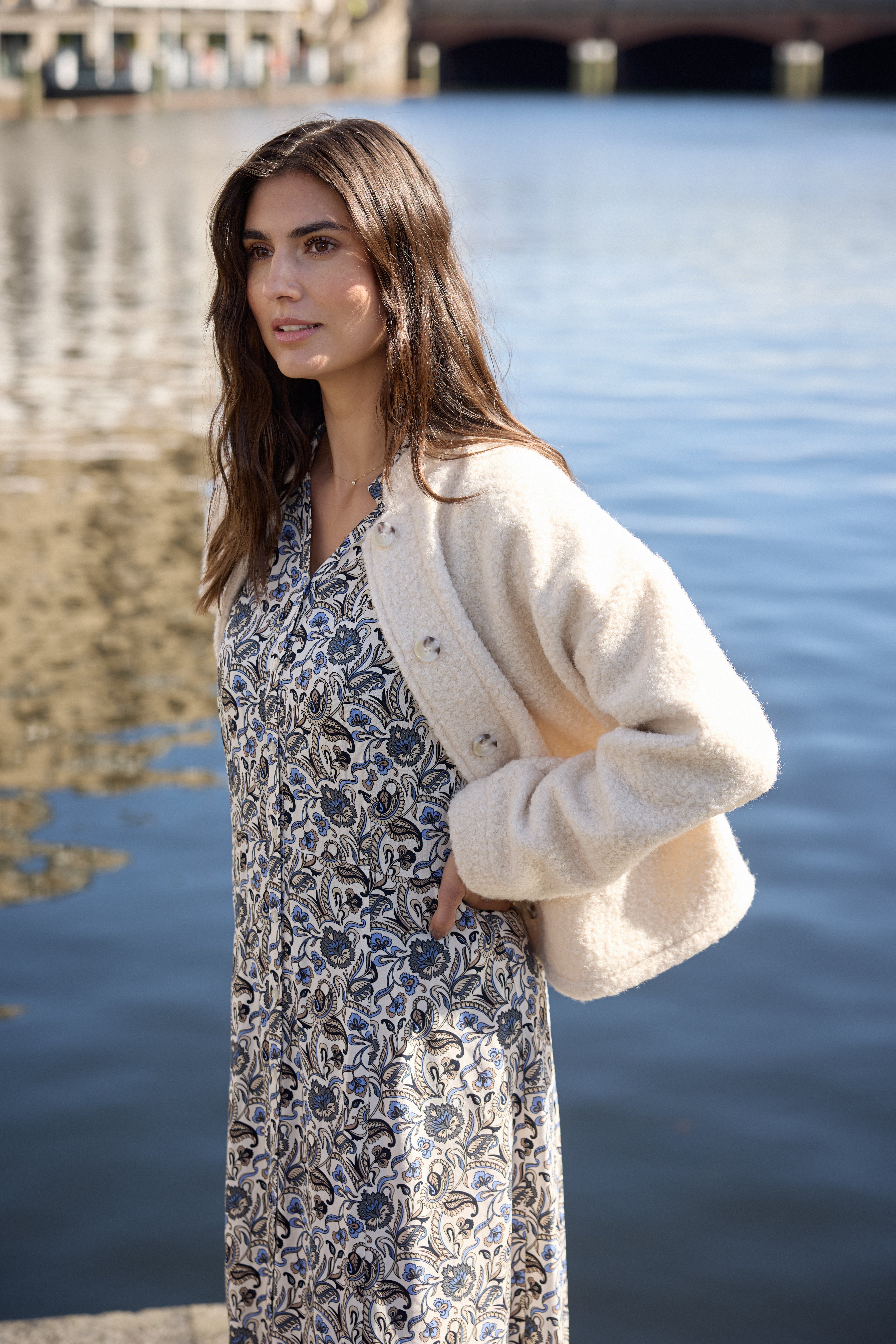 SOYA CONCEPT SHAIMA MANDARIN COLLLARED JACKET