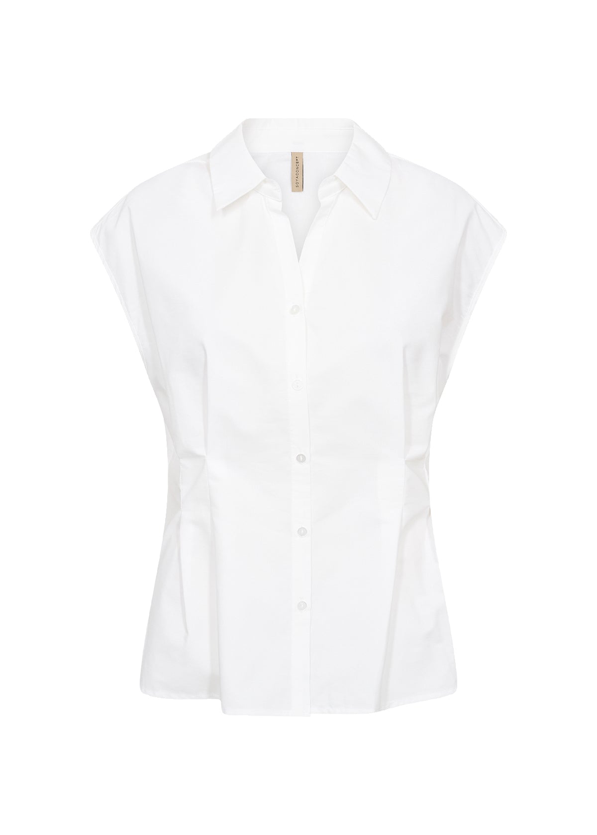 SOYA CONCEPT NETTI TAILORED CAP SLEEVE SHIRT