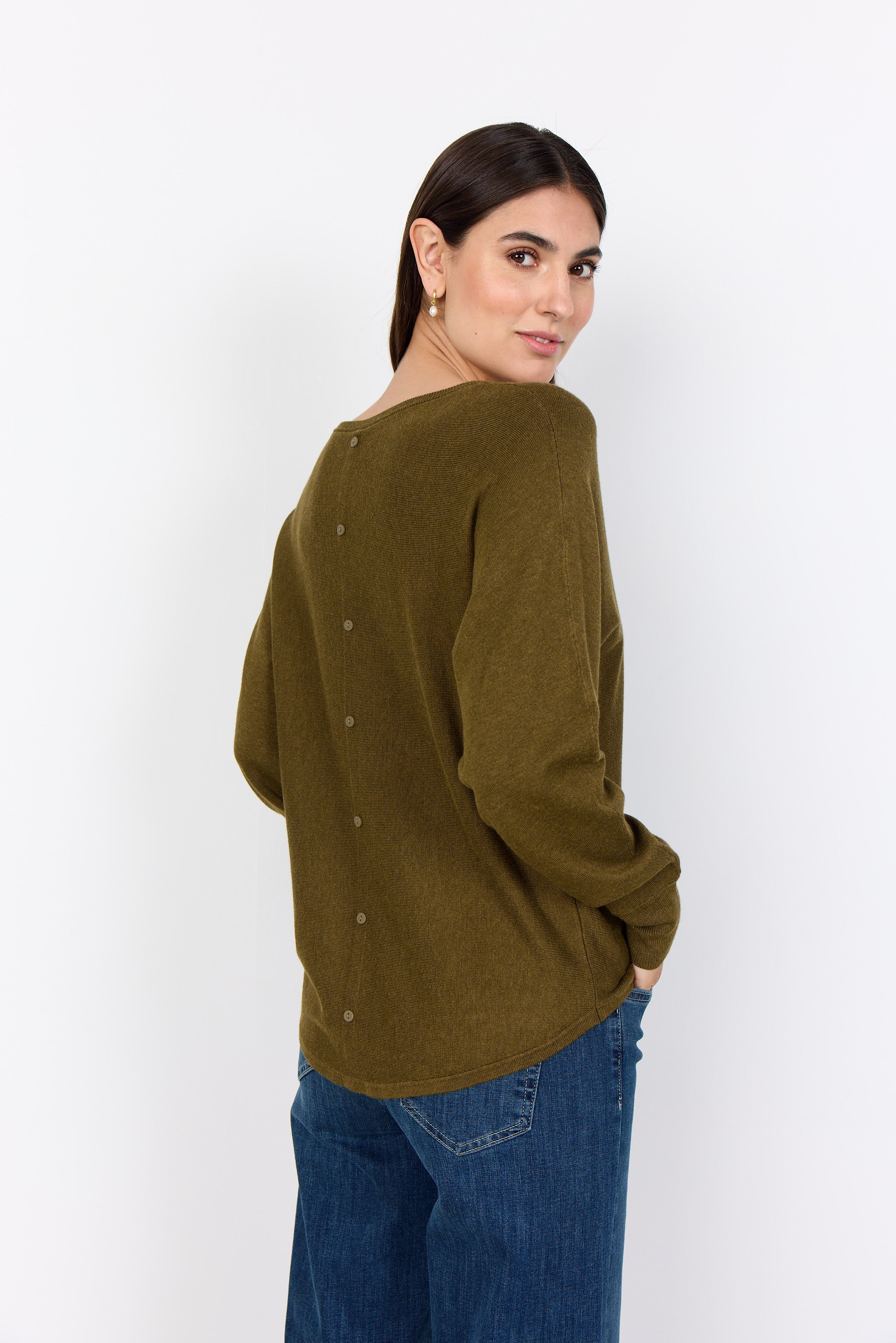 SOYA CONCEPT BUTTON BACK TOP