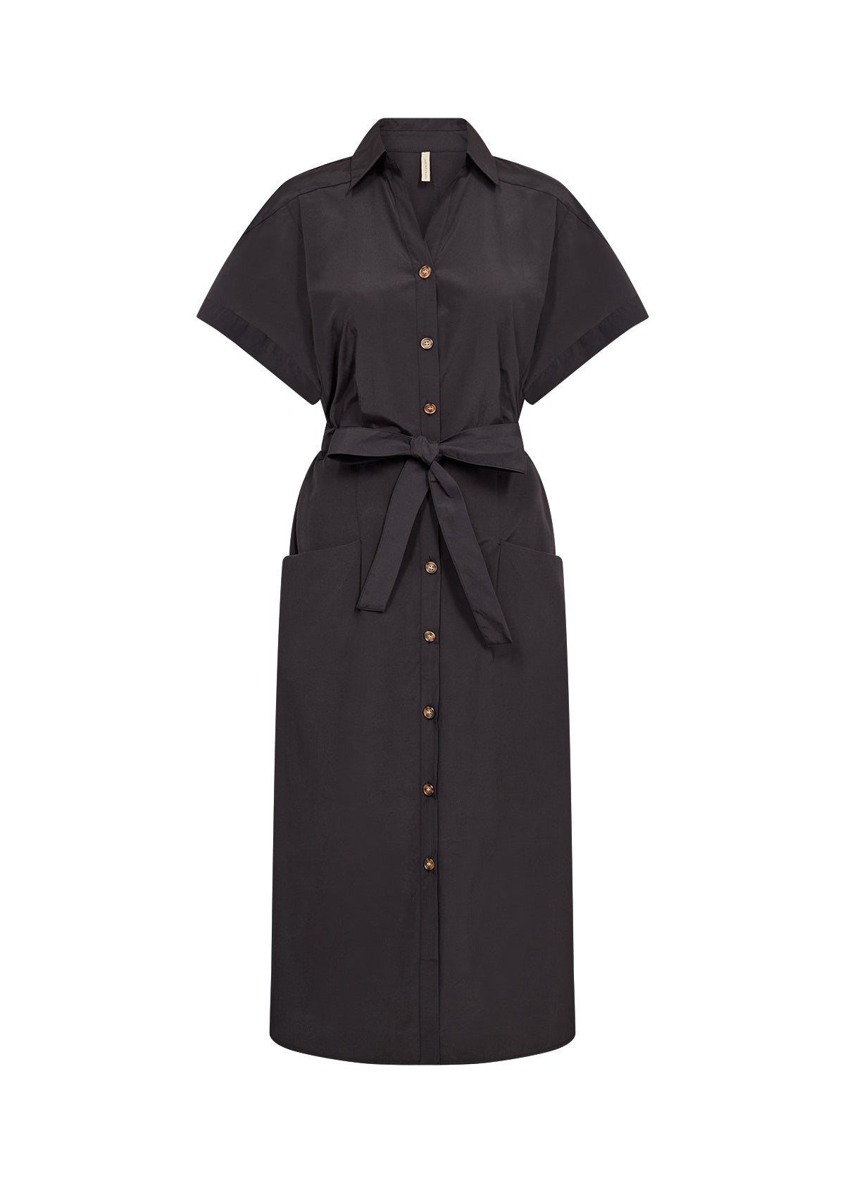SOYA CONCEPT NETTI SHORT SLEEVE BUTTON UP DRESS