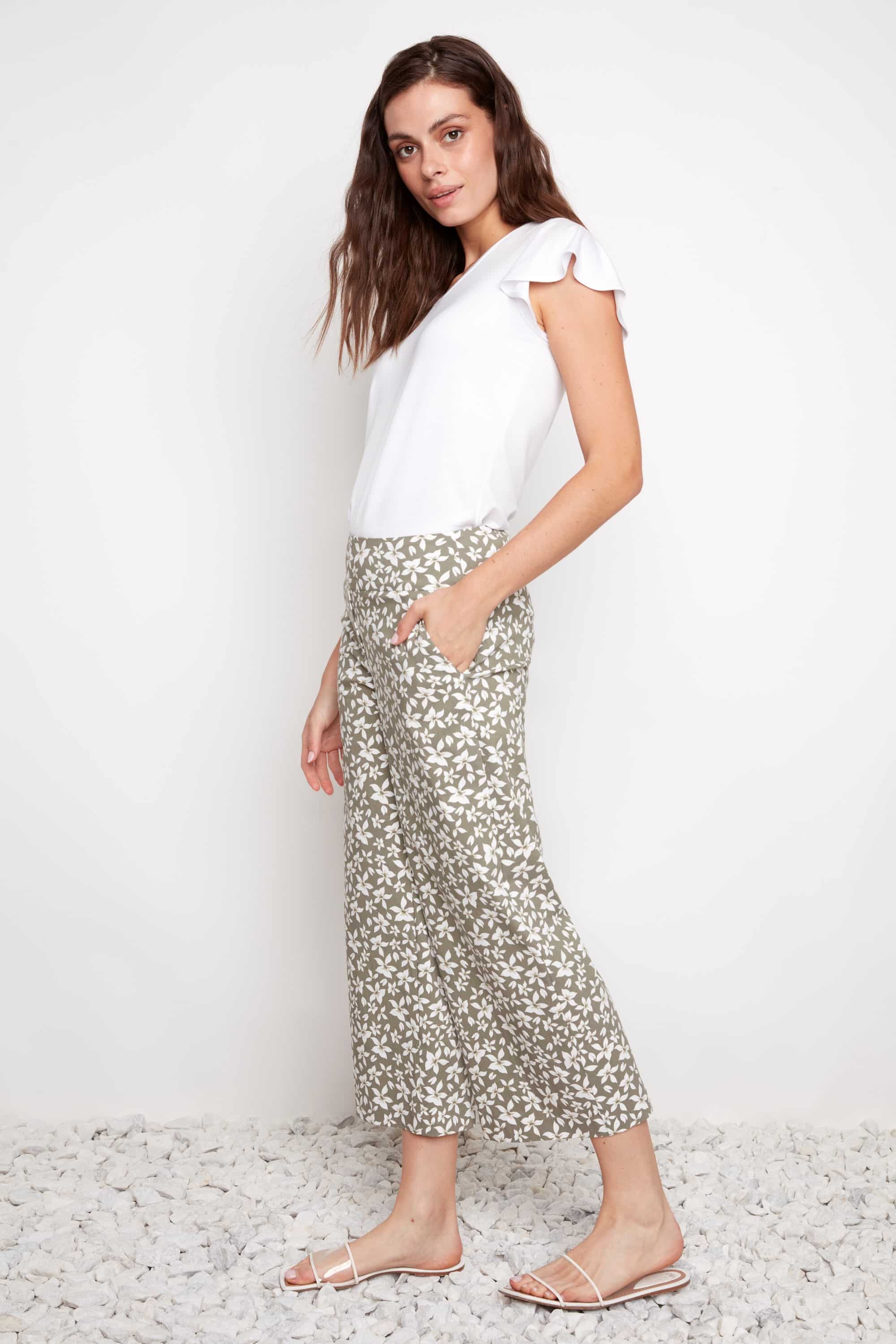 UP! TECHNO WIDE LEG CROPPED PANT