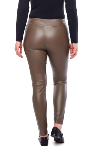 UP! PANTS VEGAN SOFT PLEATHER SLIM LEG PANT