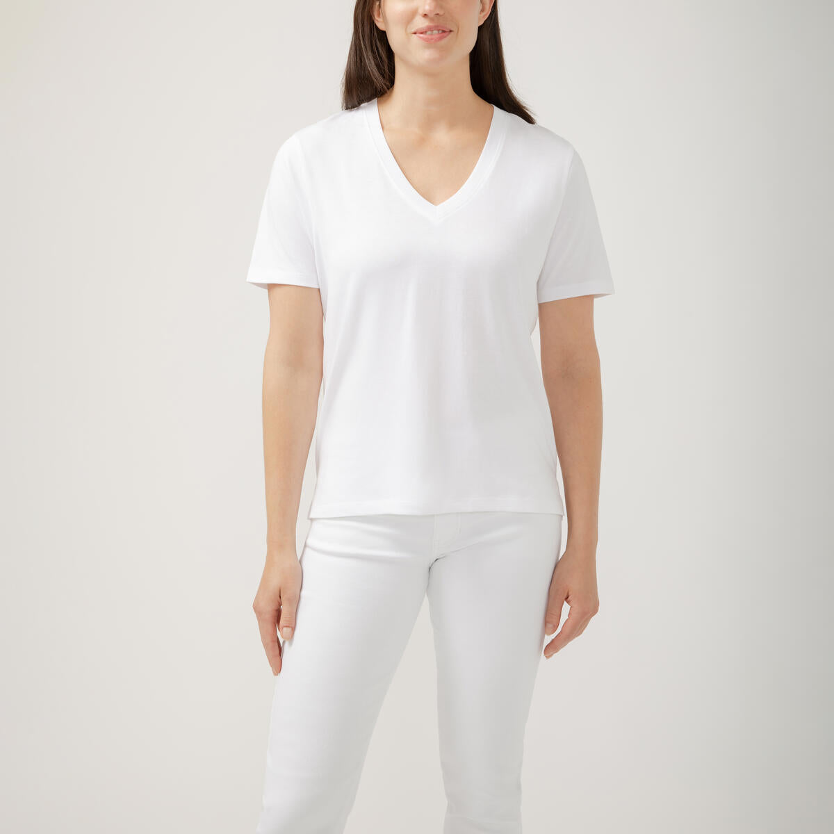 JAG JEANS V NECK DRAPEY TEE