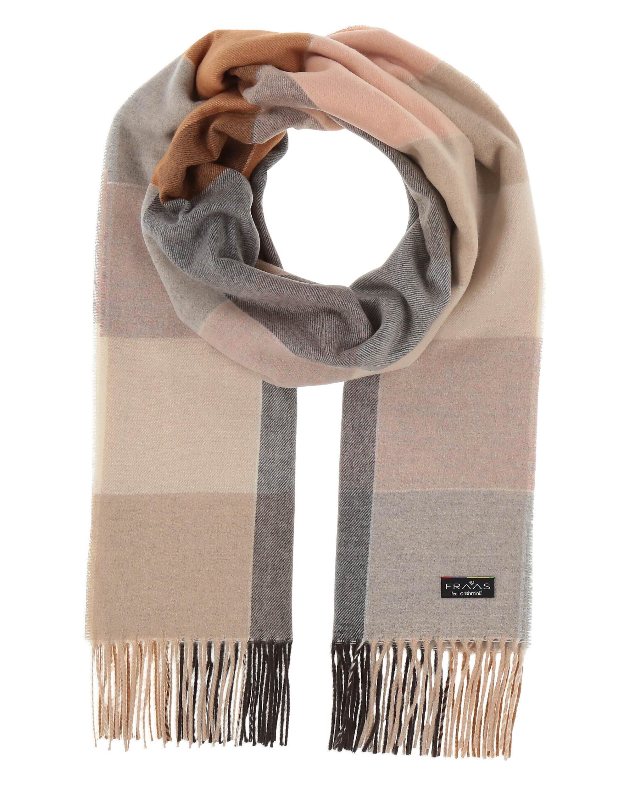 FRAAS CASHMINK CHECK OVERSIZED SCARF