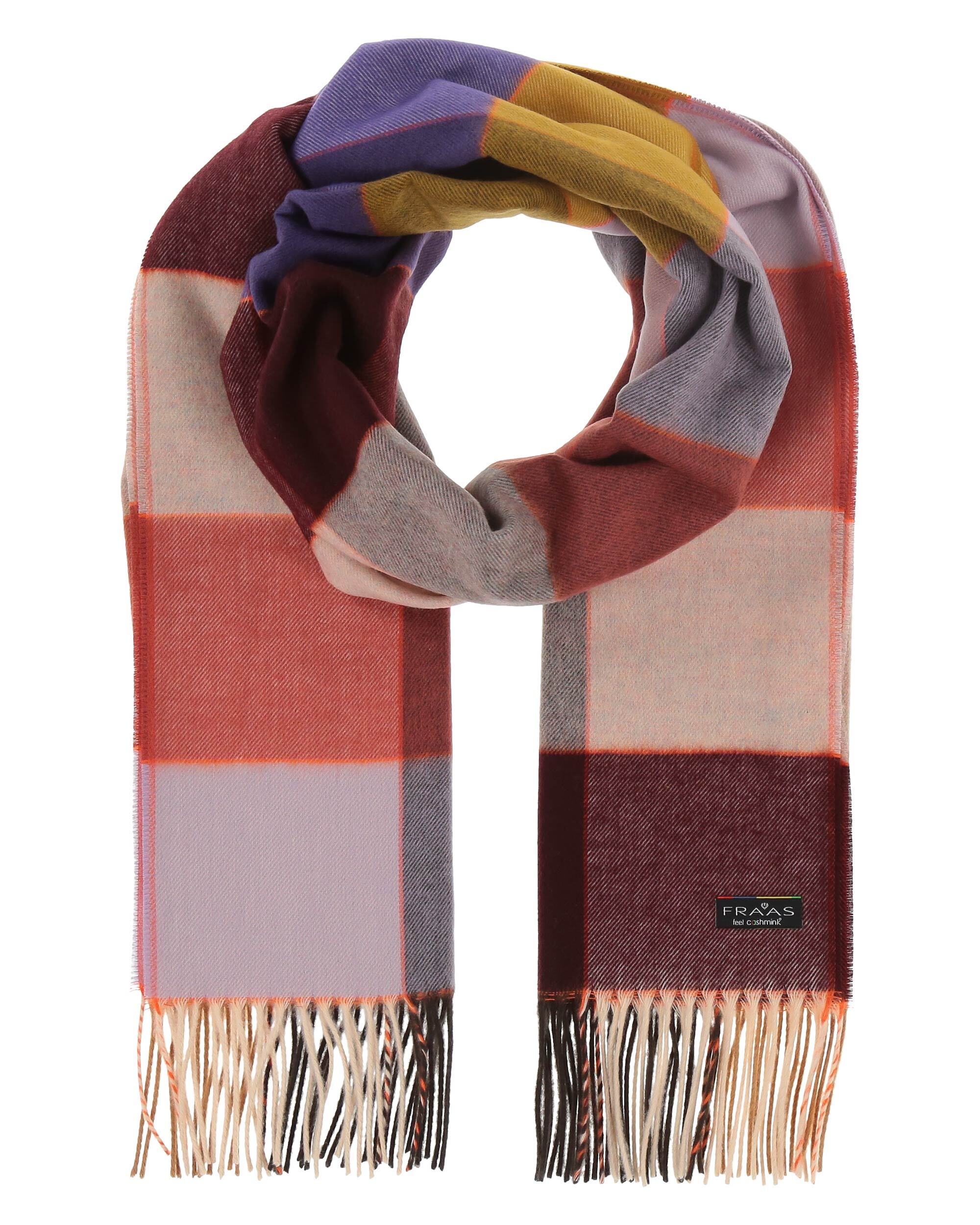 FRAAS CASHMINK CHECK OVERSIZED SCARF