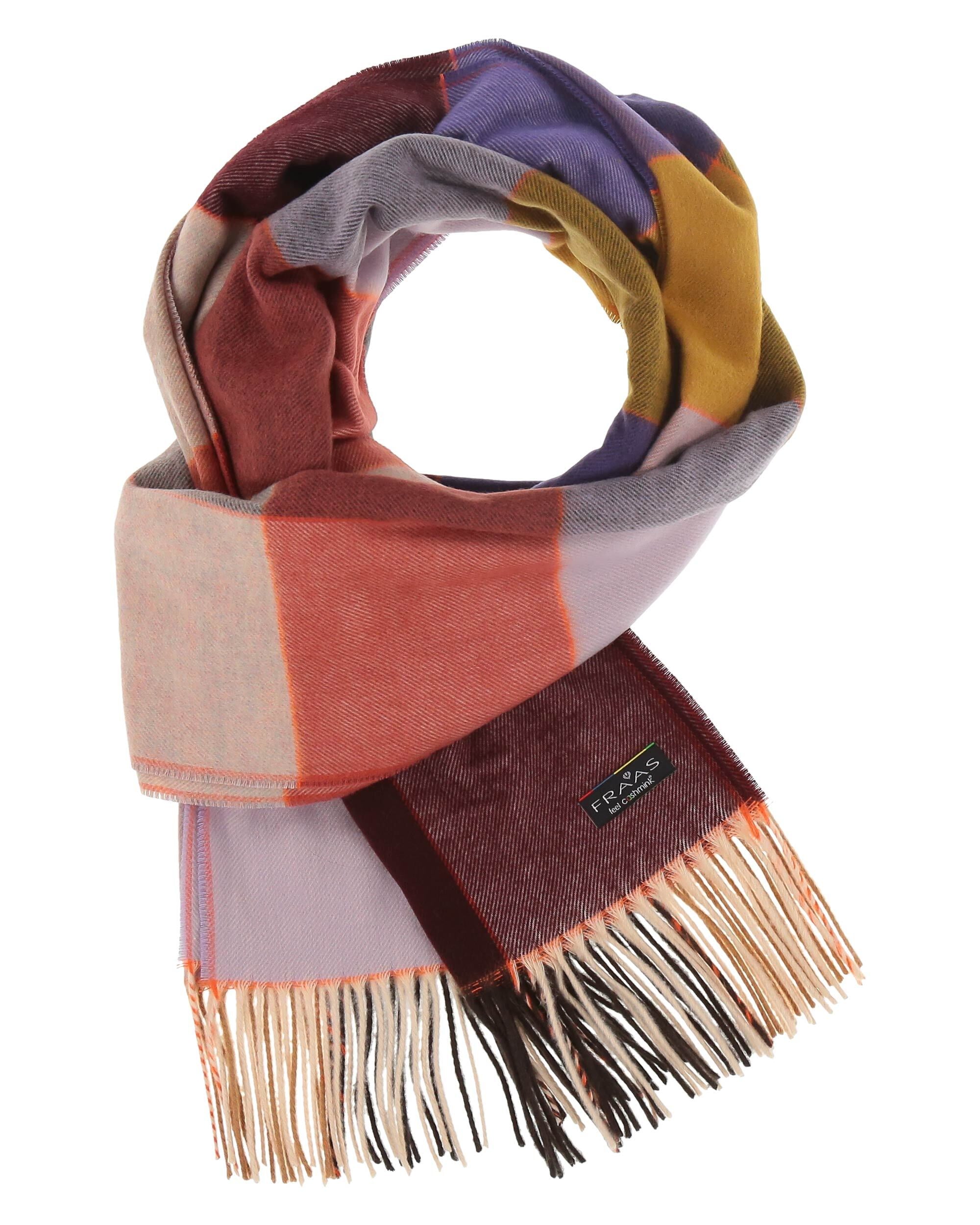 FRAAS CASHMINK CHECK OVERSIZED SCARF