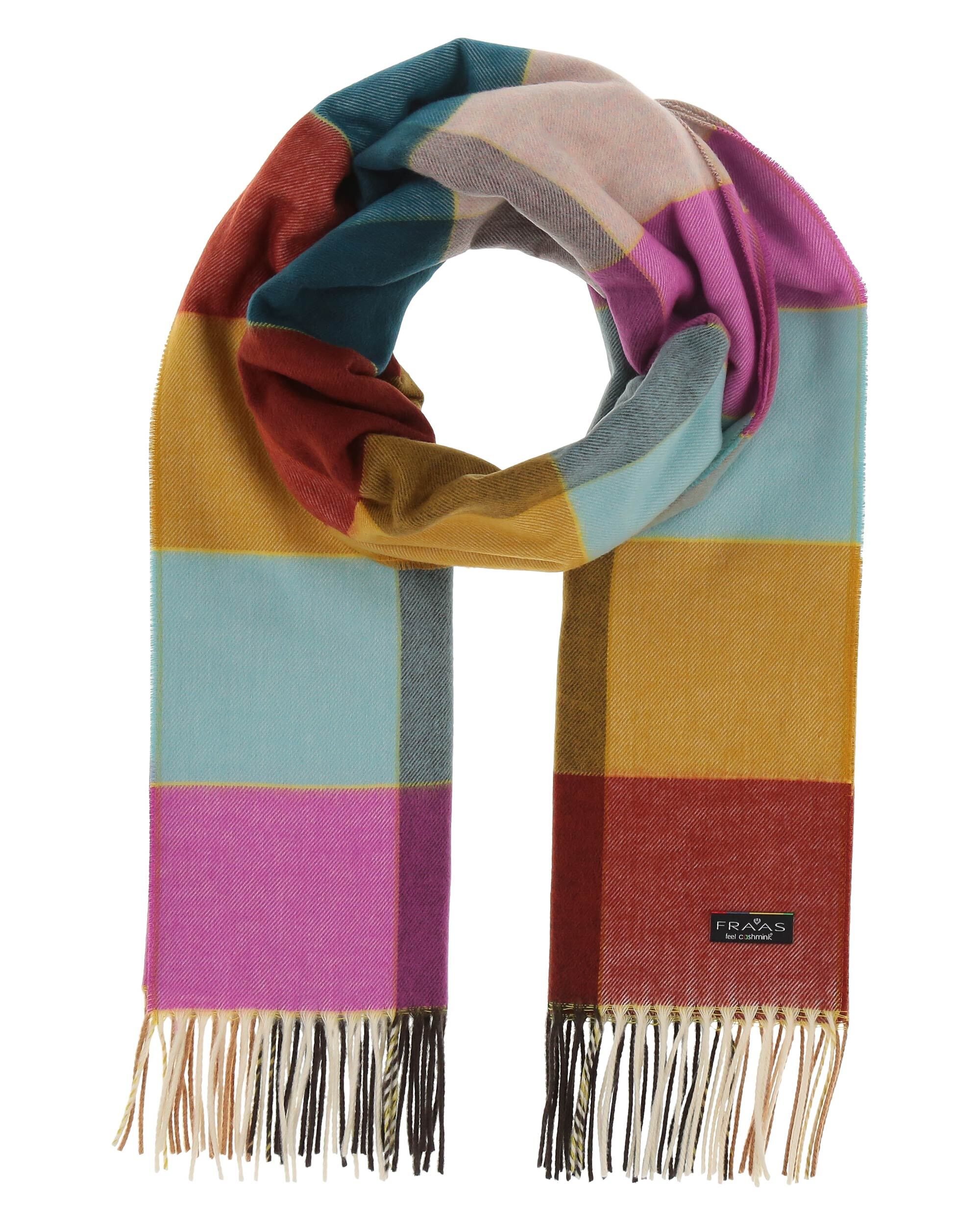 FRAAS CASHMINK CHECK OVERSIZED SCARF